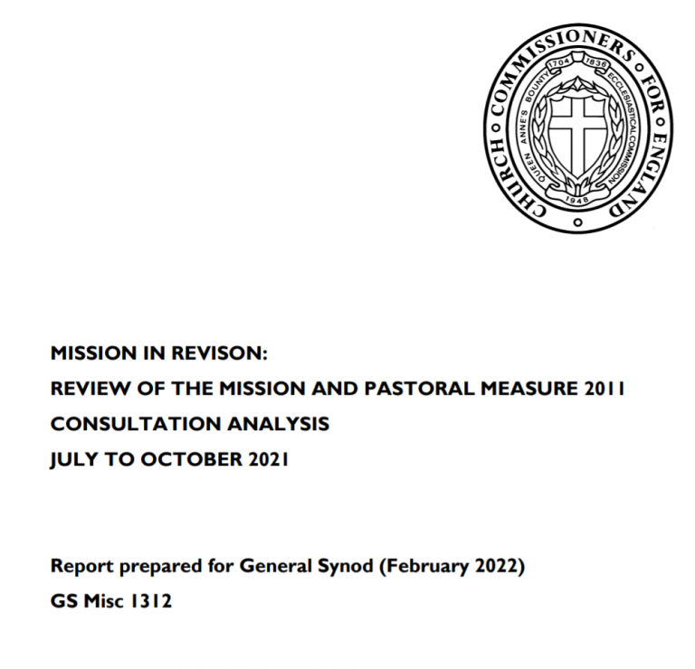 GS1312 – CofE Report on GS2222 Consultation